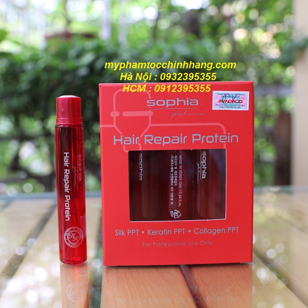 SOPHIA PLATIUM PROTEIN PHỤC HỒI TÓC HƯ NÁT REPAIR AMPOULE 10*13ML