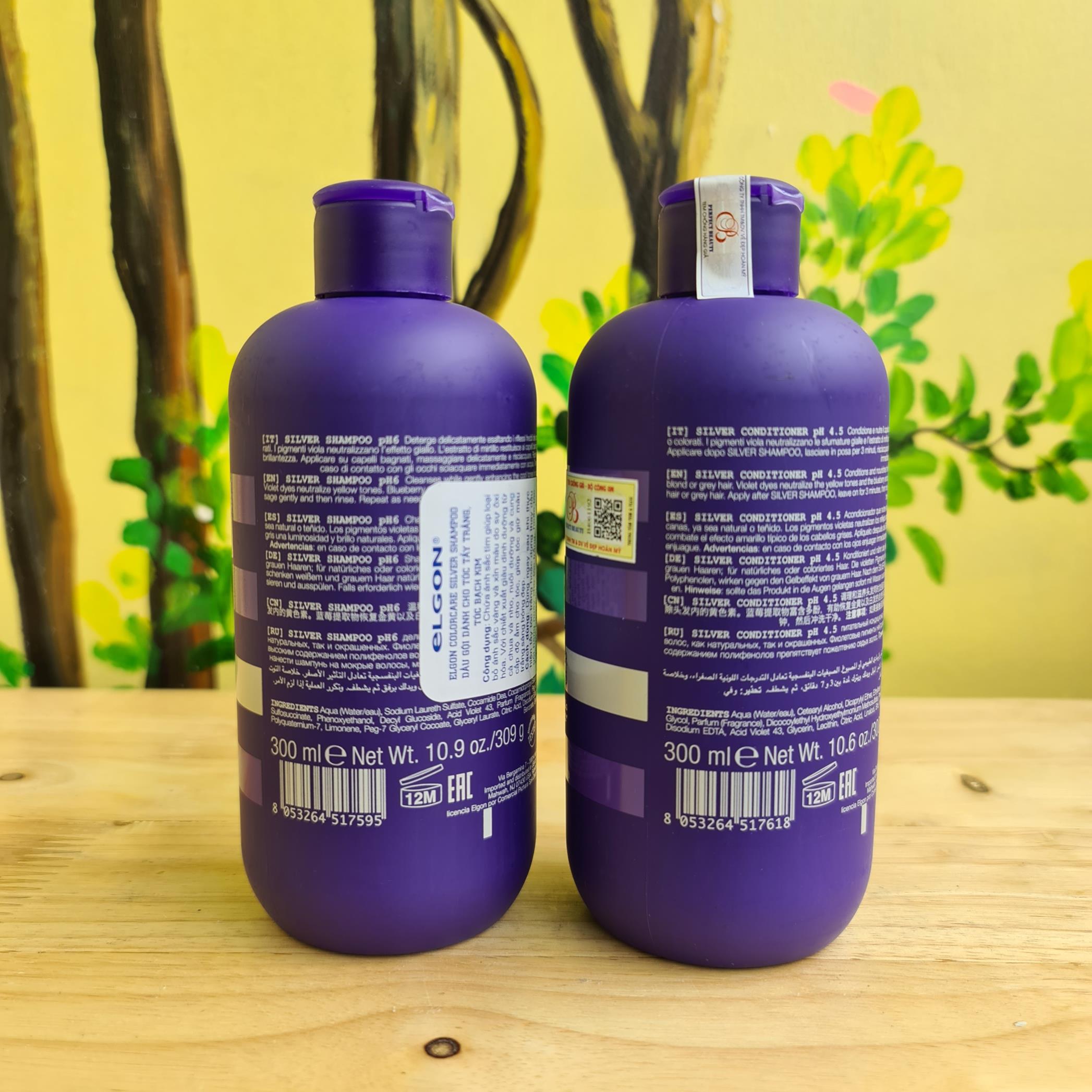 DẦU GỘI XẢ KHỬ VÀNG DÀNH CHO TÓC TẨY TRẮNG, TÓC BẠCH KIM ELGON 100ml - 300ML