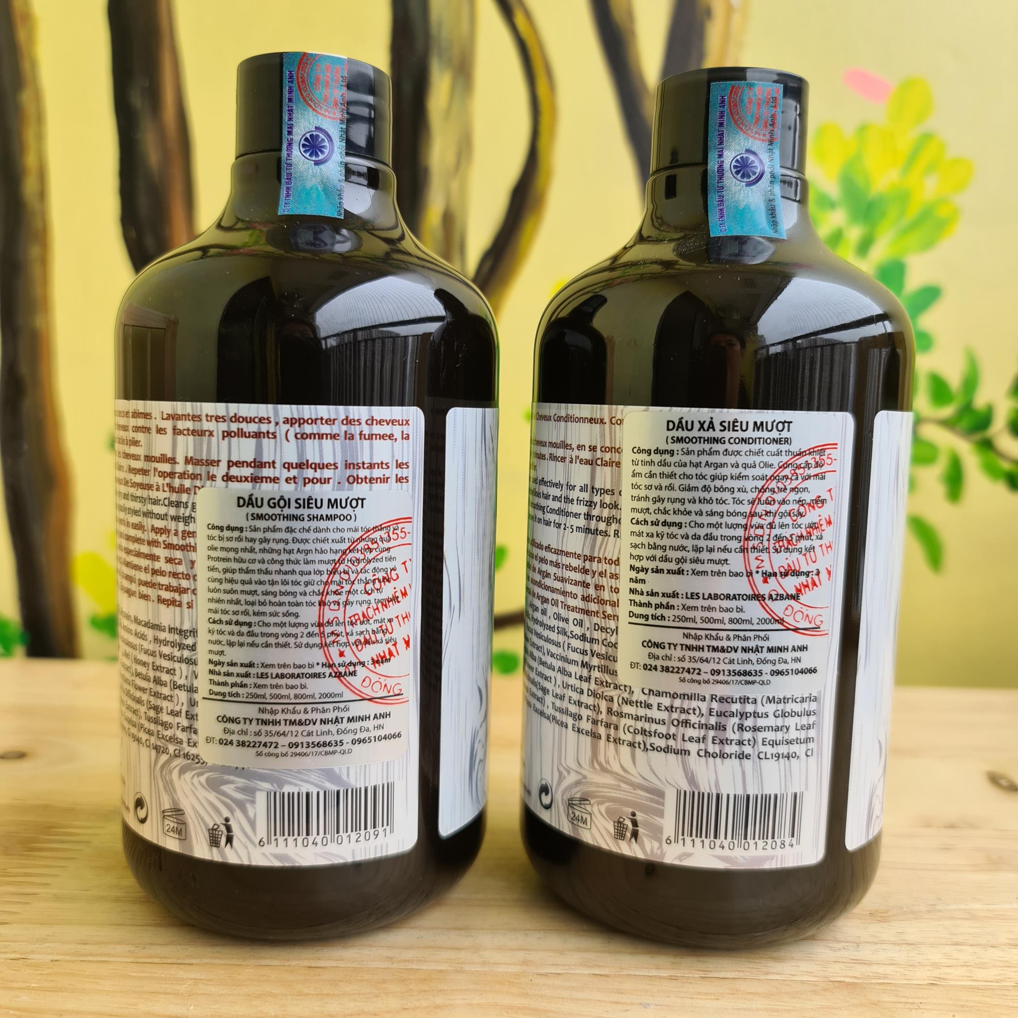 Bộ Dầu Gội Xả Siêu Mượt Fraicheur Smoothing Shampoo & Conditioner 500ml - 800ml