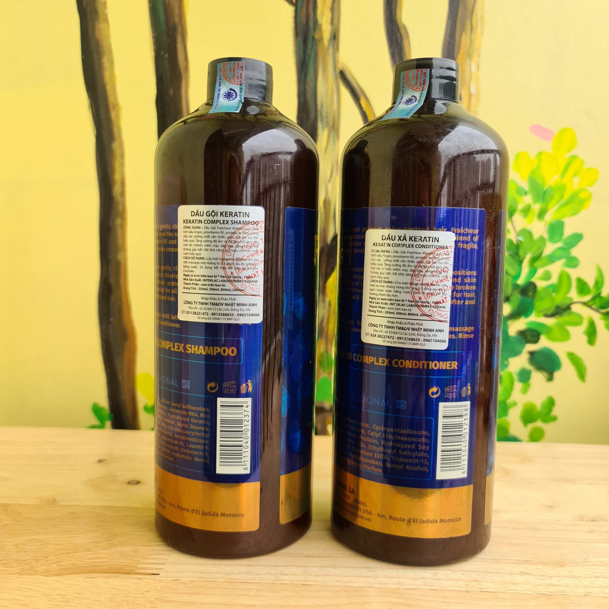 Dầu gội xả phục hồi tóc Keratin Fraicheur 500ml - 8000ml - 2000ml