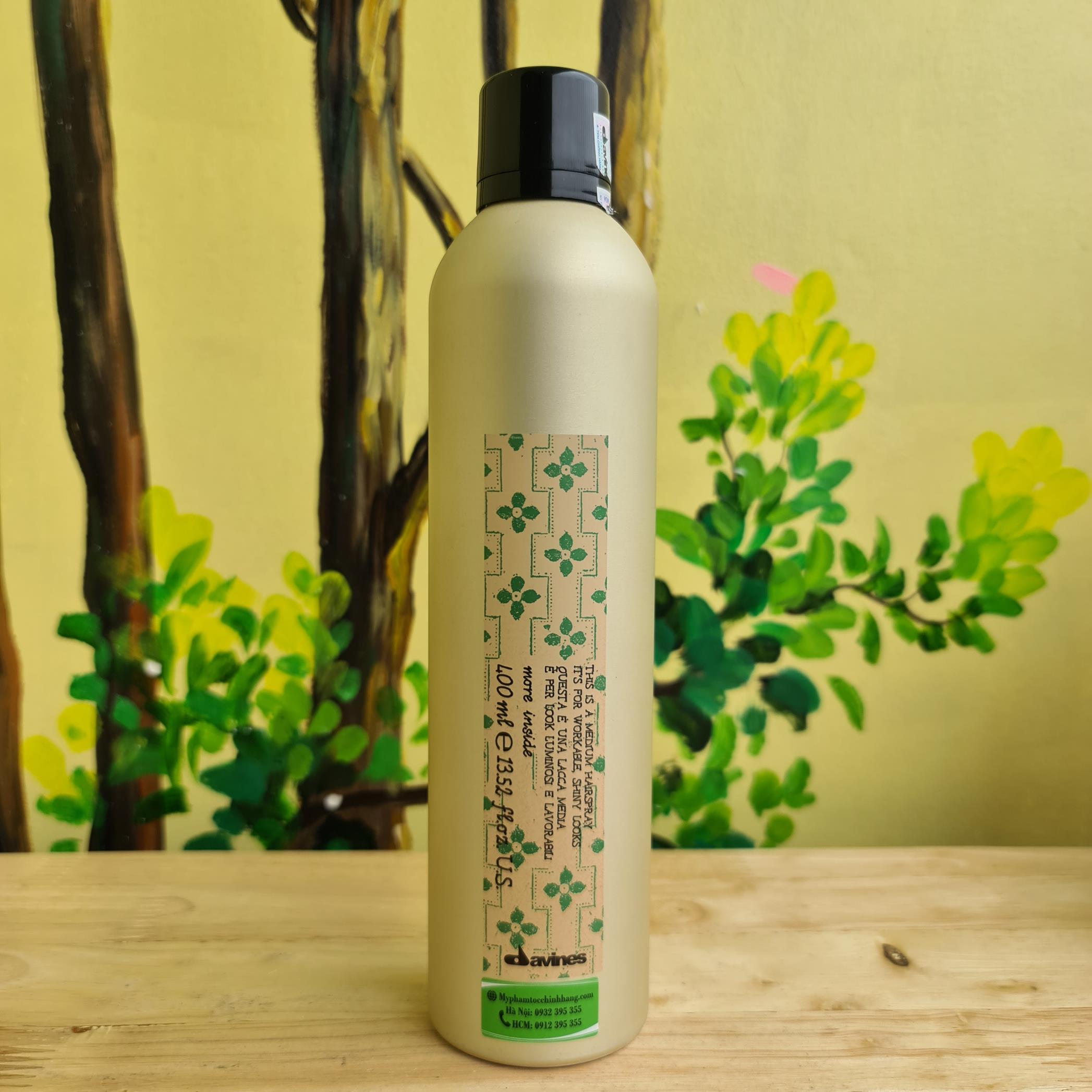 Gôm xịt giữ nếp trung bình Davines More Inside This Is A Medium Hold Hairspray 400ml