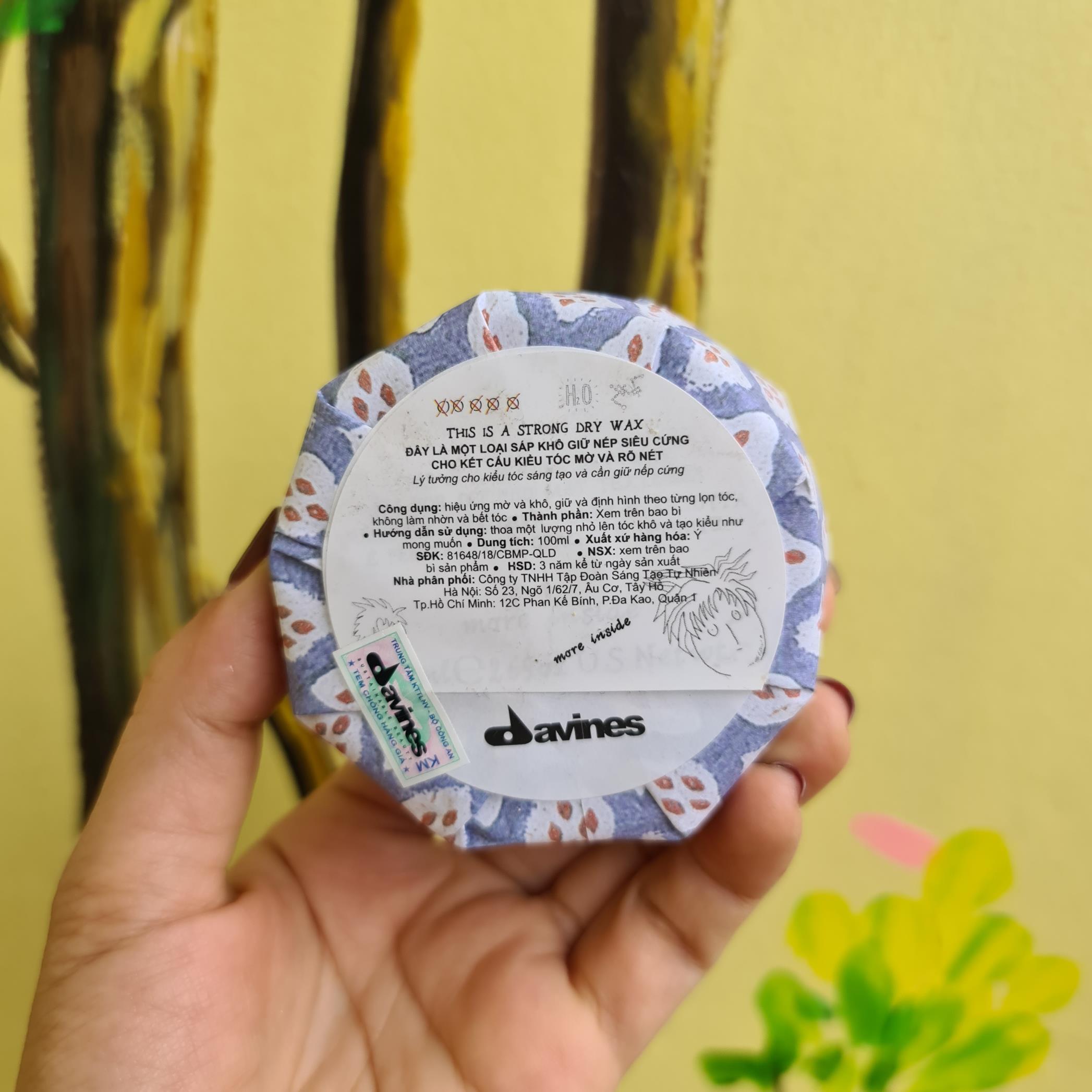 Sáp khô giữ nếp siêu cứng Davines More Inside This Is A Strong Dry Wax 75g
