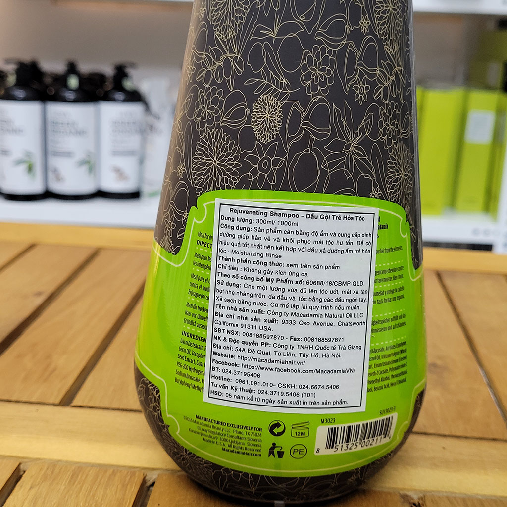 Bộ dầu gội xả trẻ hóa tóc Macadamia Natural Oil Rejuvenating Shampoo & Moisturizing Rinse