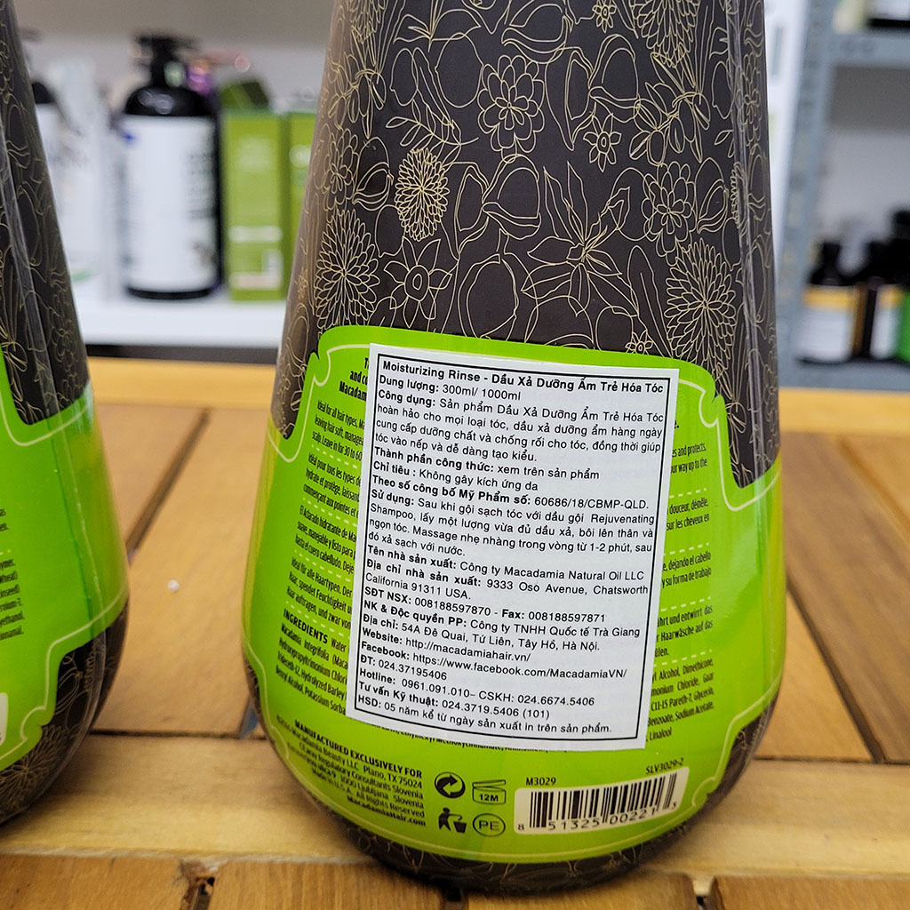Bộ dầu gội xả trẻ hóa tóc Macadamia Natural Oil Rejuvenating Shampoo & Moisturizing Rinse