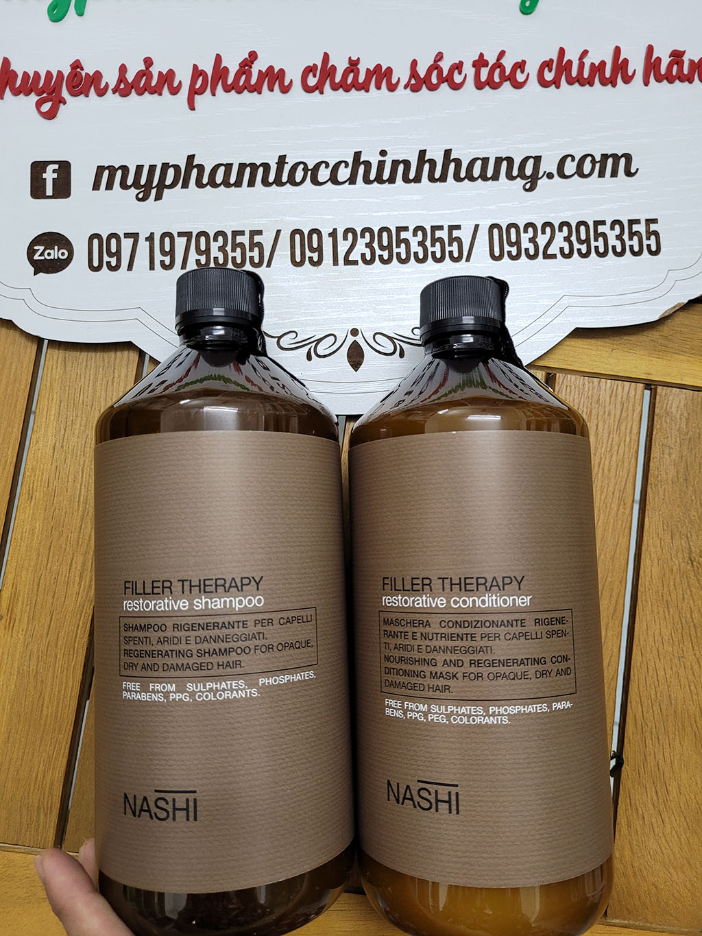 DẦU GỘI XẢ NASHI FILLER THERAPY RESTORATIVE 250ml - 150ml - 1000ML