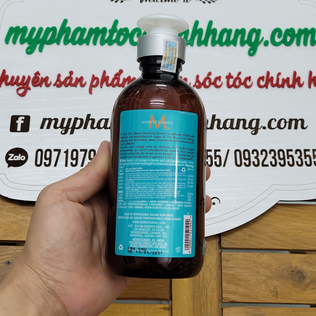 Kem Tạo Sóng Xoăn Moroccanoil Intensive Curl Cream 300ml