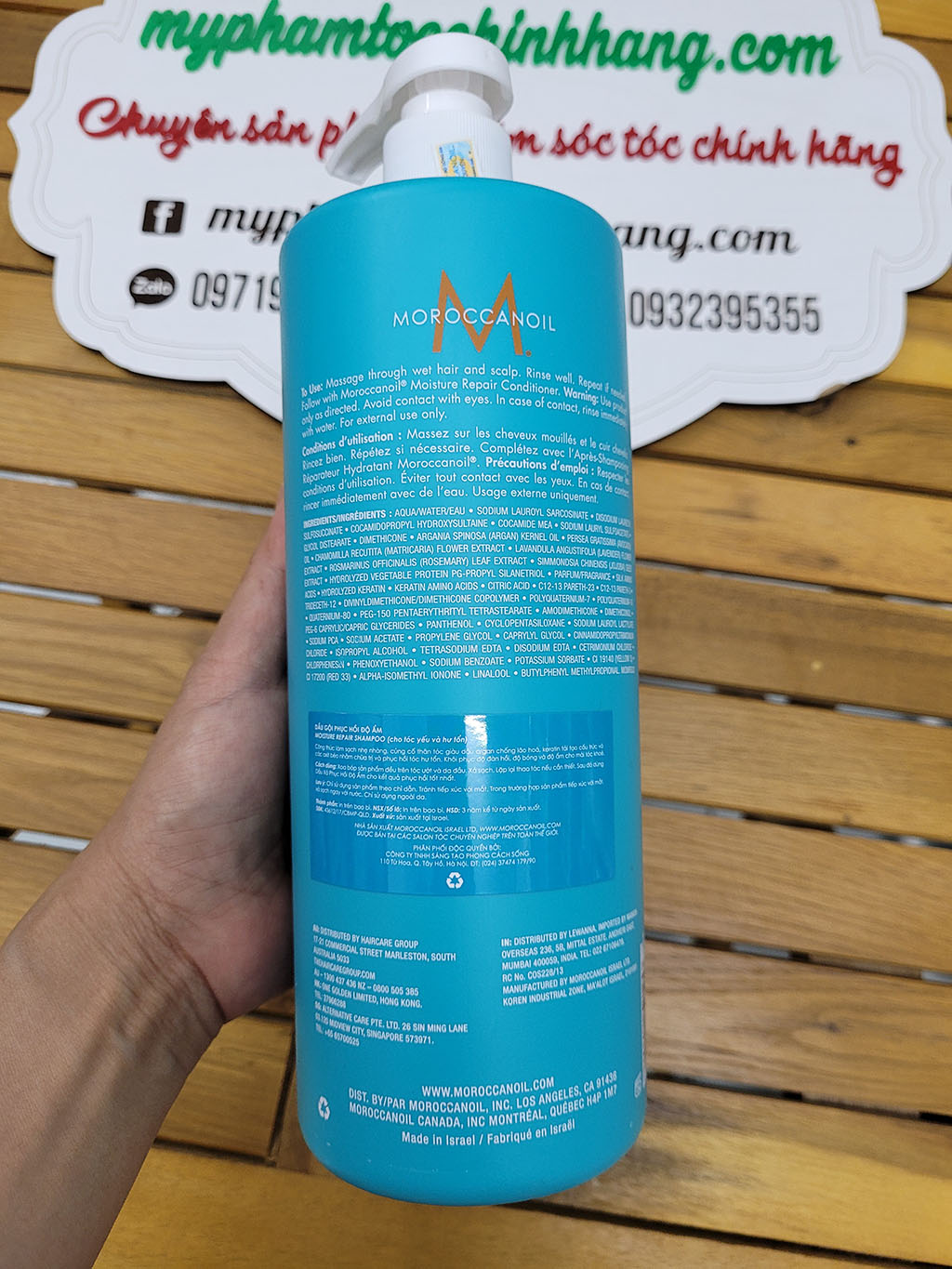 DẦU GỘI XẢ MẶT NẠ TÓC MOROCCANOIL PHỤC HỒI ĐỘ ẨM REPAIR 250ML - 500ML - 1000ML