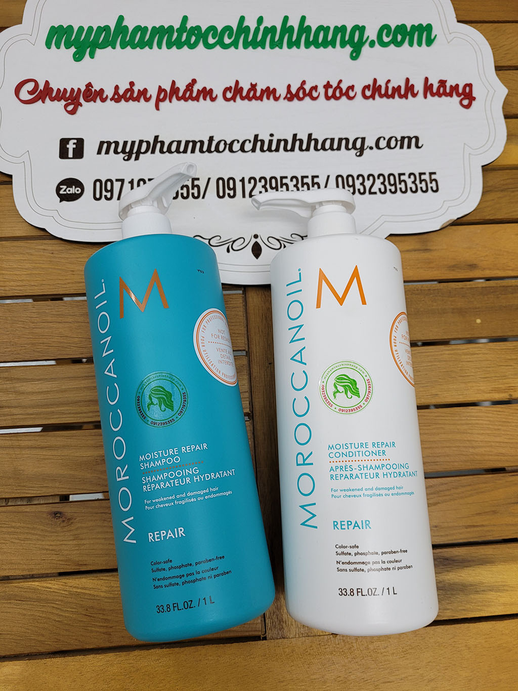 Dầu Gội & Dầu Xả Phục Hồi Moroccanoil Moisture Repair Shampoo & Conditioner