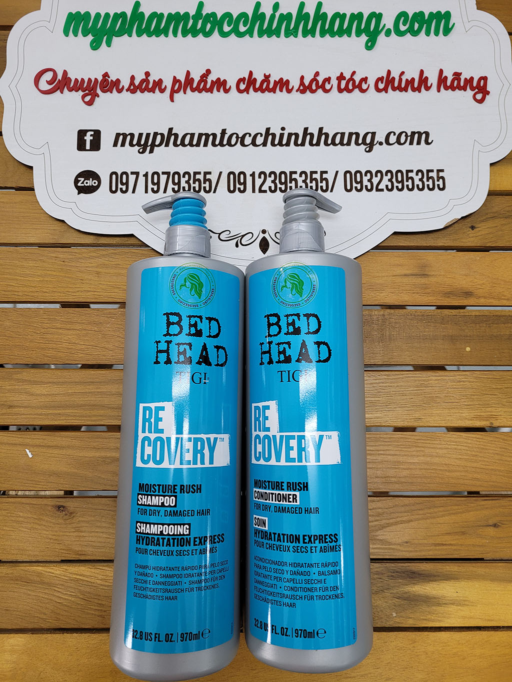 Bộ Dầu gội Dầu xả - Tigi Bed Head Recovery - Cung cấp độ ẩm 400ml 970ml (TIGI Bed Head Recovery Shampoo & Conditioner)