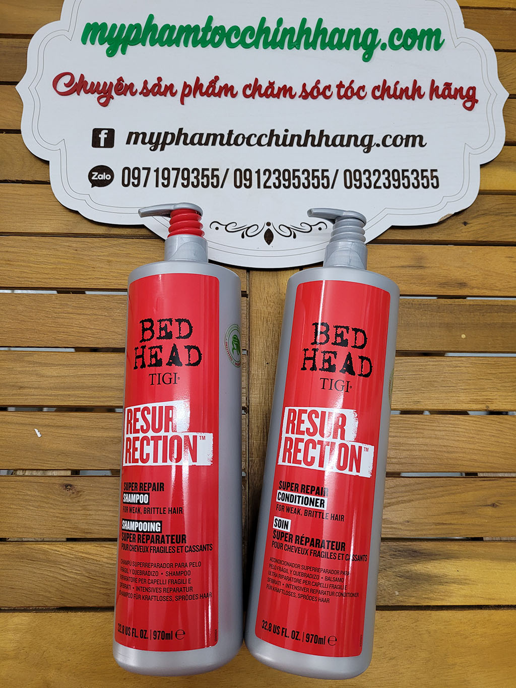 Dầu gội và xả phục hồi tóc hư tổn cấp độ 3 TIGI Bed Head Resurrection (TIGI Bed Head Urban Antidotes Level 3 Resurrection Shampoo & Conditioner) 400ml 970ml