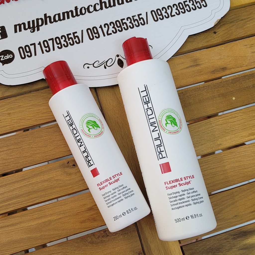 GEL TẠO NẾP TÓC UỐN MÙI TÁO XANH PAUL MITCHELL SUPER SCULPT 250ML 500ML