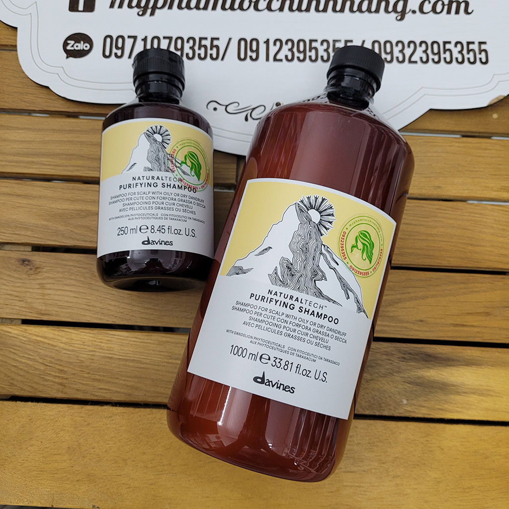 DẦU GỘI TRỊ GẦU DAVINES PURIFYING 250ML - 1000ML