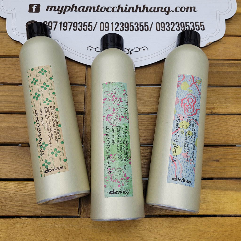 GÔM XỊT SIÊU CỨNG GIỮ NẾP LÂU DÀI DAVINES EXTRA STRONG HAIRSPRAY 400ML