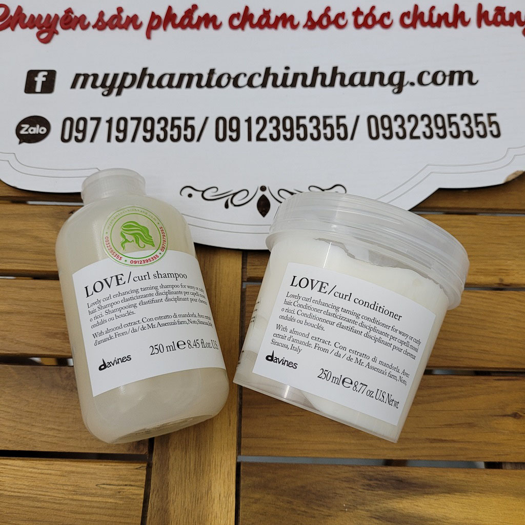 Dầu gội – dầu xả cho tóc uốn xoăn Davines  Essential Haircare LOVE CURL