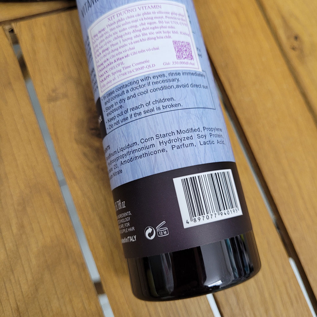 XỊT DƯỠNG TÓC PROTEIN VITAMIN DELOFIL 260ML