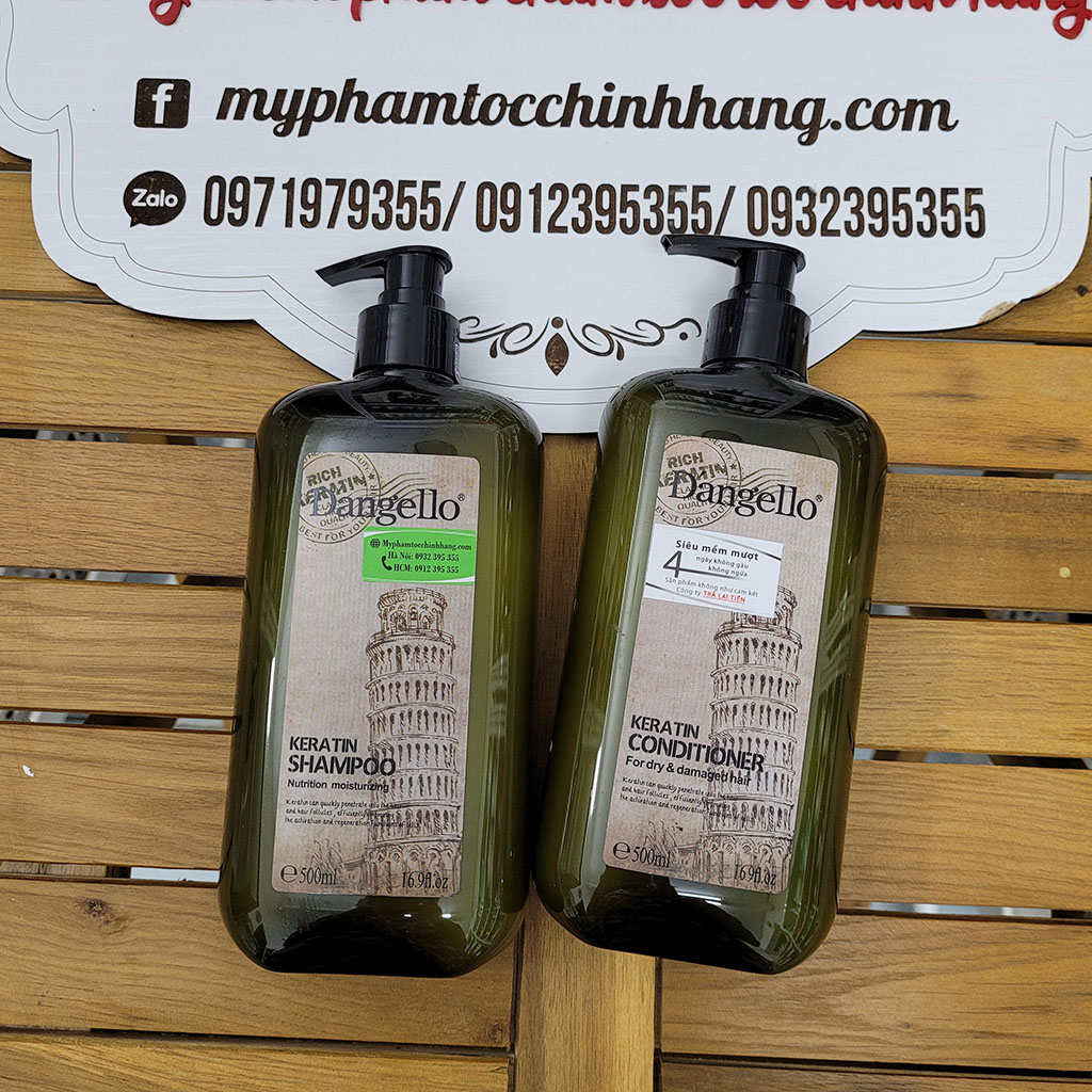 DẦU GỘI XẢ, HẤP D'ANGELLO KERATIN 500ML 800ML