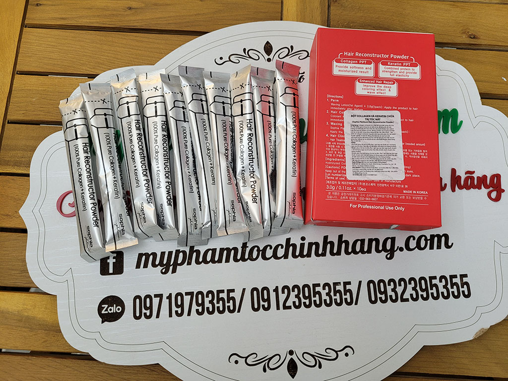 BỘT COLLAGEN & KERATIN SOPHIA CHỮA TRỊ TÓC NÁT 10x3G