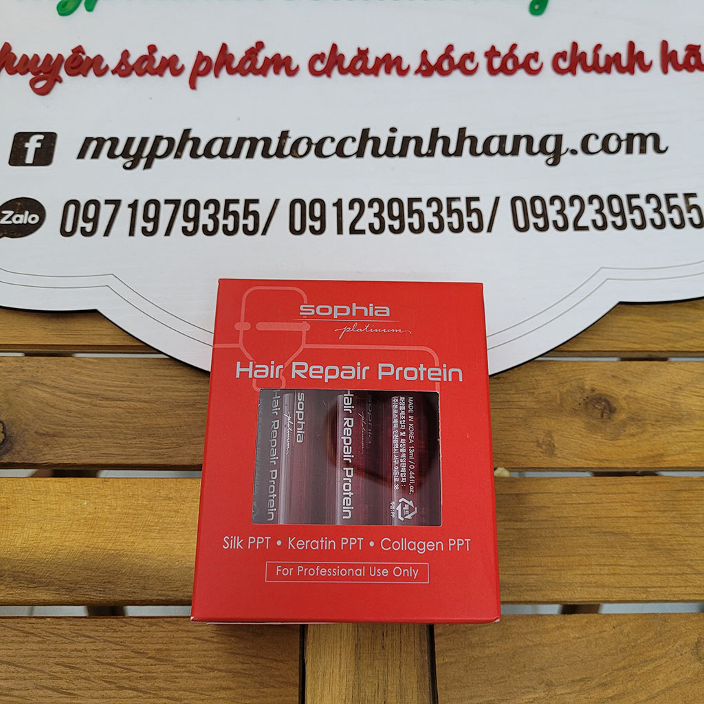 SOPHIA PLATIUM PROTEIN PHỤC HỒI TÓC HƯ NÁT REPAIR AMPOULE 10*13ML