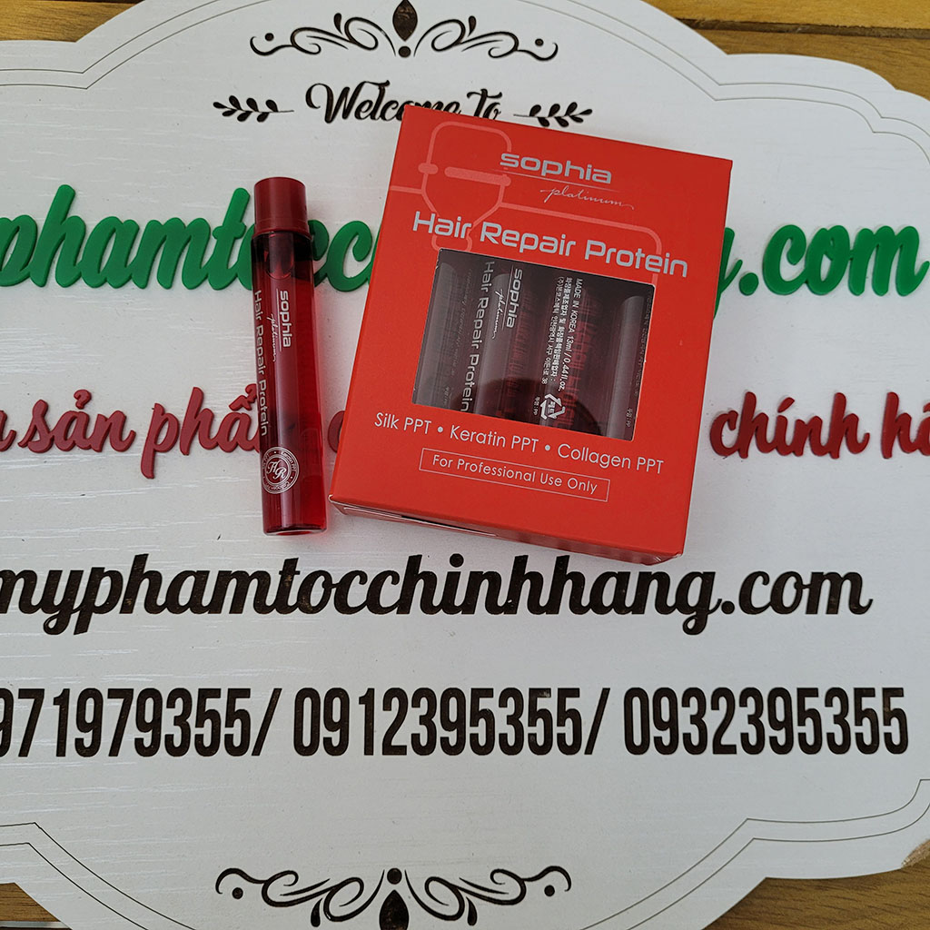 SOPHIA PLATIUM PROTEIN PHỤC HỒI TÓC HƯ NÁT REPAIR AMPOULE 10*13ML
