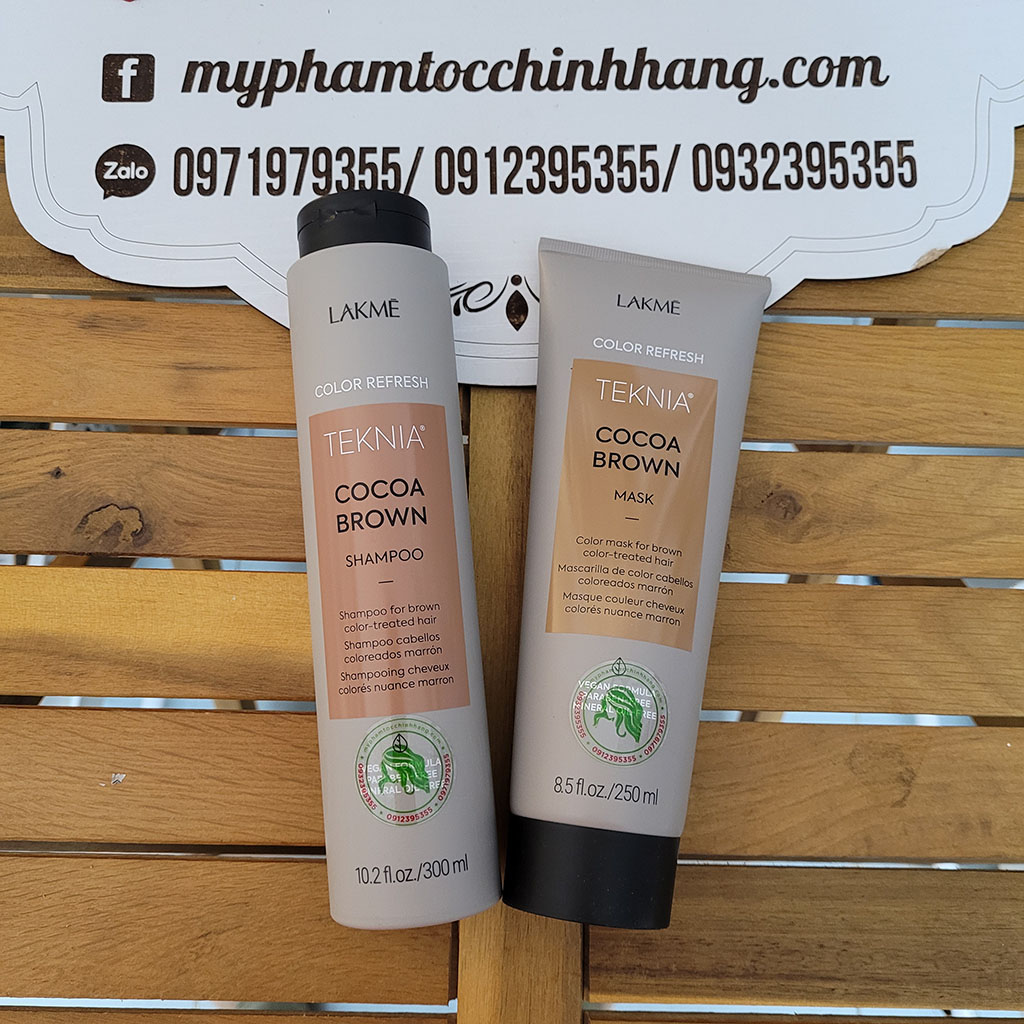 DẦU GỘI XẢ CHO TÓC NHUỘM MÀU NÂU LAKME COCOA BROWN 300ML - 250ML