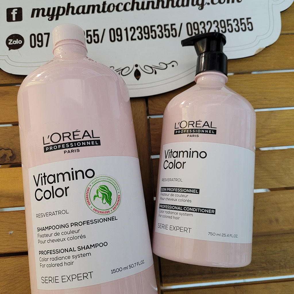 DẦU GỘI XẢ CHO TÓC NHUỘM L'OREAL VITAMINO COLOR 1500ML - 750ML - 500ML