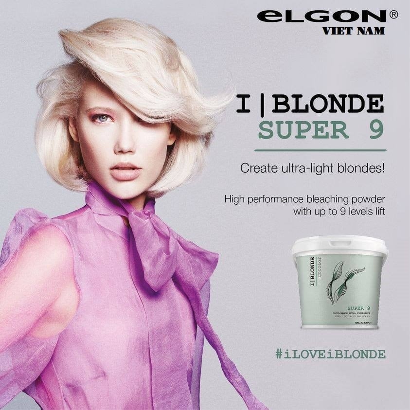 Bột tẩy tóc tím (khử vàng) Elgon I-Blonde Ultra Violet Bleach (Purple Bleach Powder) 500ml