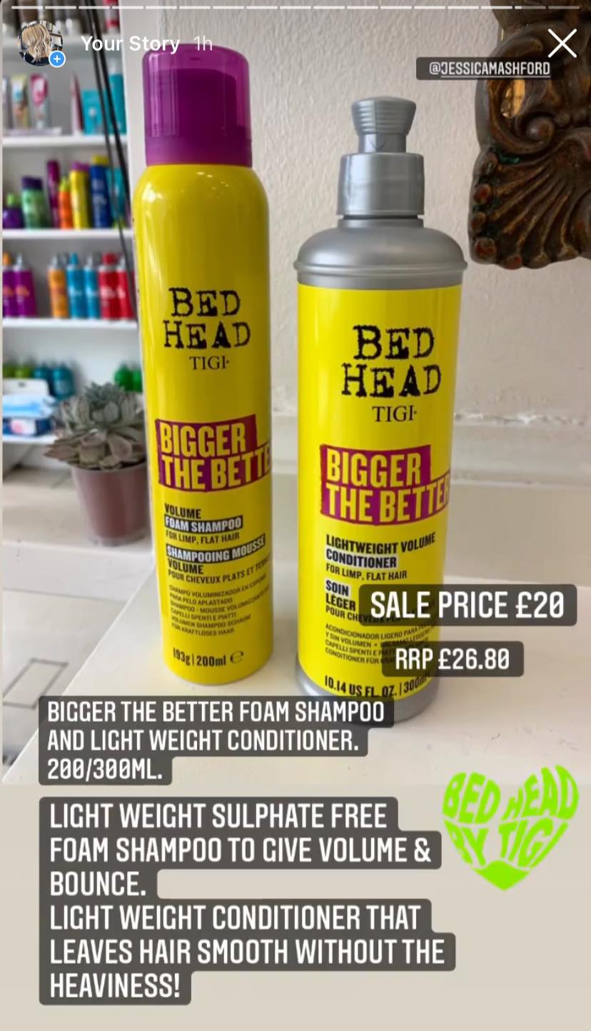 DẦU GỘI VÀ XẢ TĂNG PHỒNG TIGI BEDHEAD BIGGER THE BETTER 200ML - 300ML