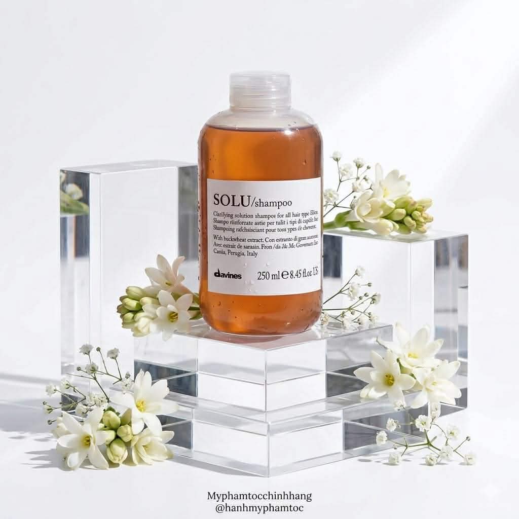 Dầu gội Davines SOLU làm sạch sâu cho da đầu và tóc Davines SOLU Shampoo – Deep Cleansing Shampoo with Buckwheat Extract) 250ml