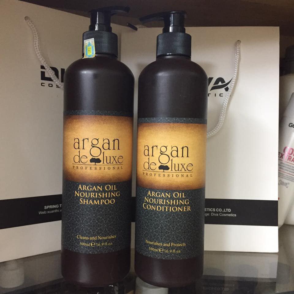 Dầu Gội và dầu xả dưỡng ẩm Argan Deluxe (Argan Oil Nourishing Shampoo & Conditioner) 500ml - 1000ml