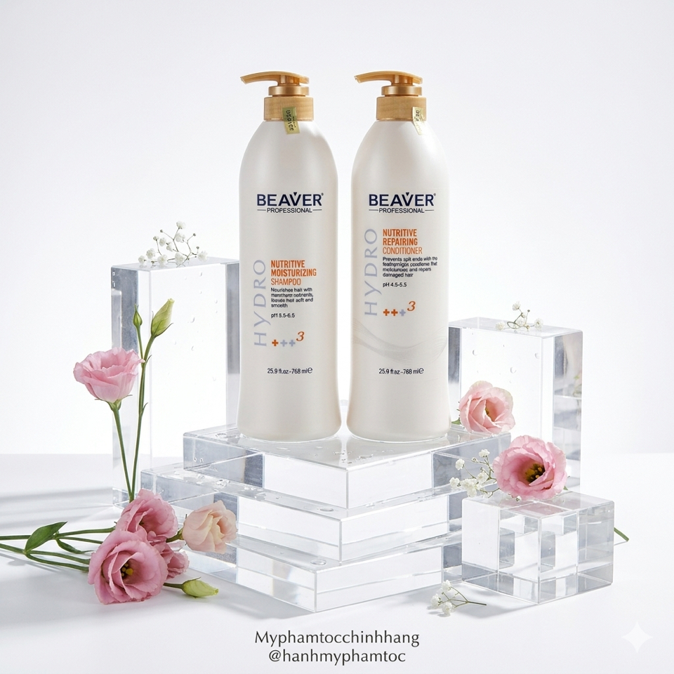 Bộ dầu gội – dầu xả phục hồi chuyên sâu Beaver 3+ Intensive Care Shampoo & Conditioner