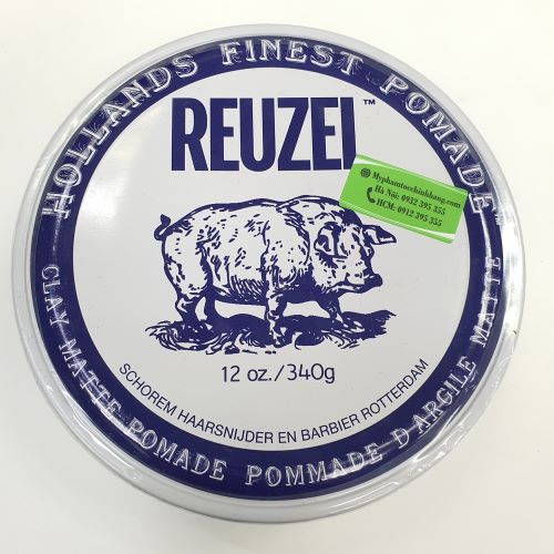 Sáp vuốt tóc Reuzel Clay giữ nếp trung bình, không bóng - Reuzel Clay Matte Pomade