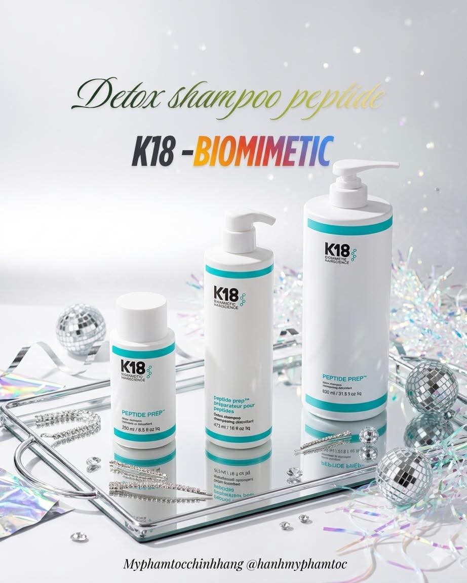 Gội K18 Detox - K18 Biomicmetic Peptide Prep Detox Shampoo 250ML- 930ML