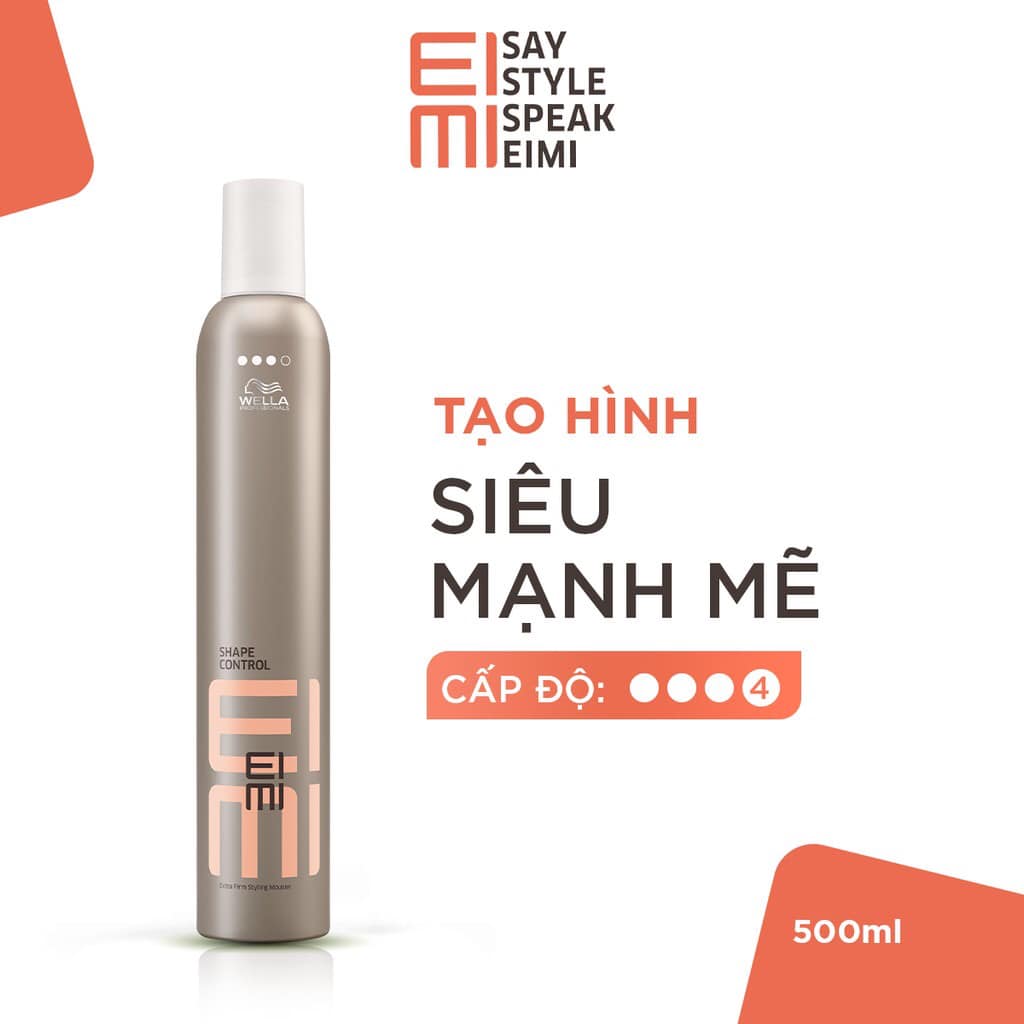 MOUSSE WELLA TẠO DÁNG VÀ GIỮ NẾP HOÀN HẢO SHAPE CONTROL 300ML