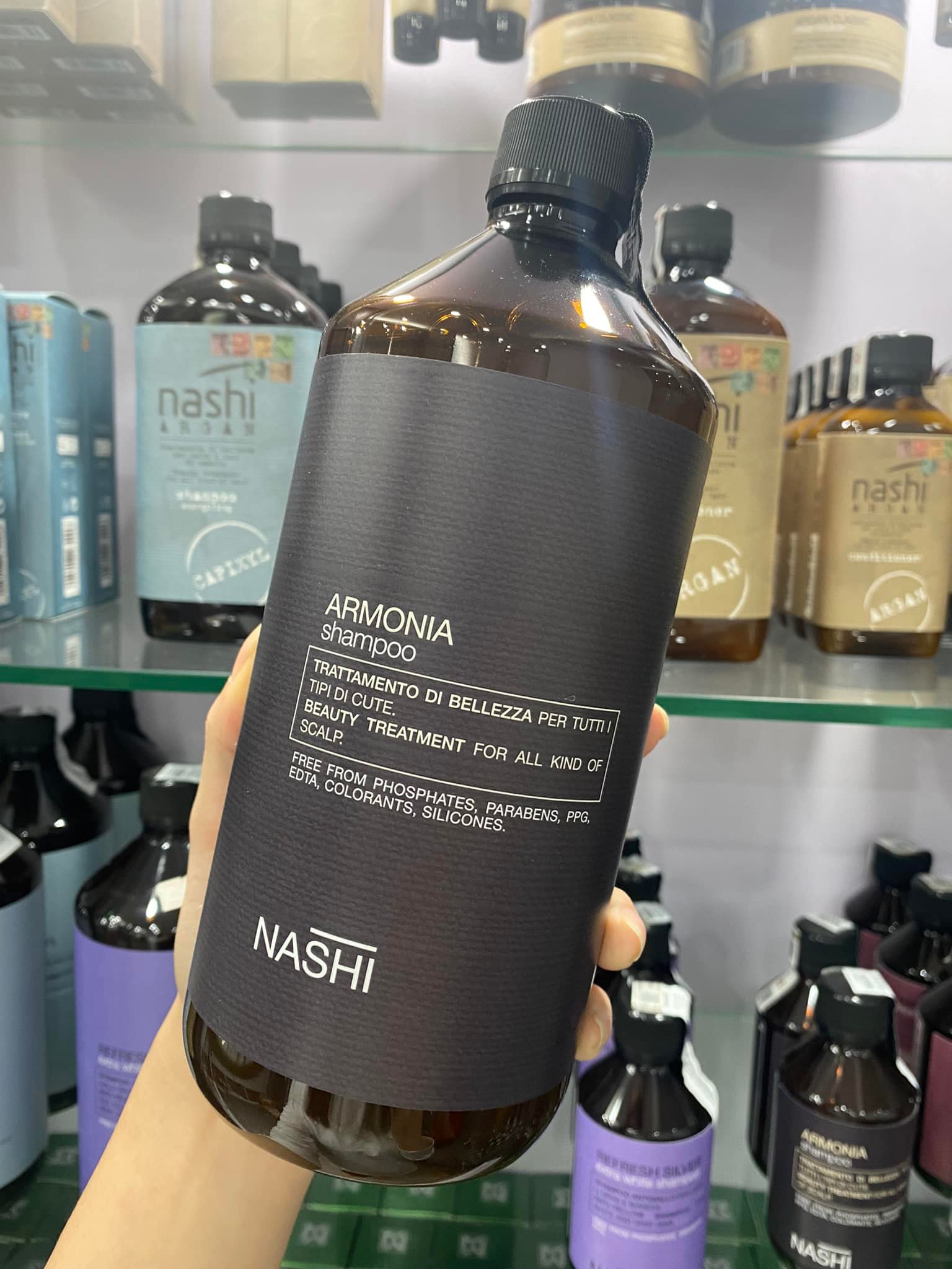Dầu gội làm sạch da đầu dầu, gàu và khô Nashi Armonia Purifying Shampoo