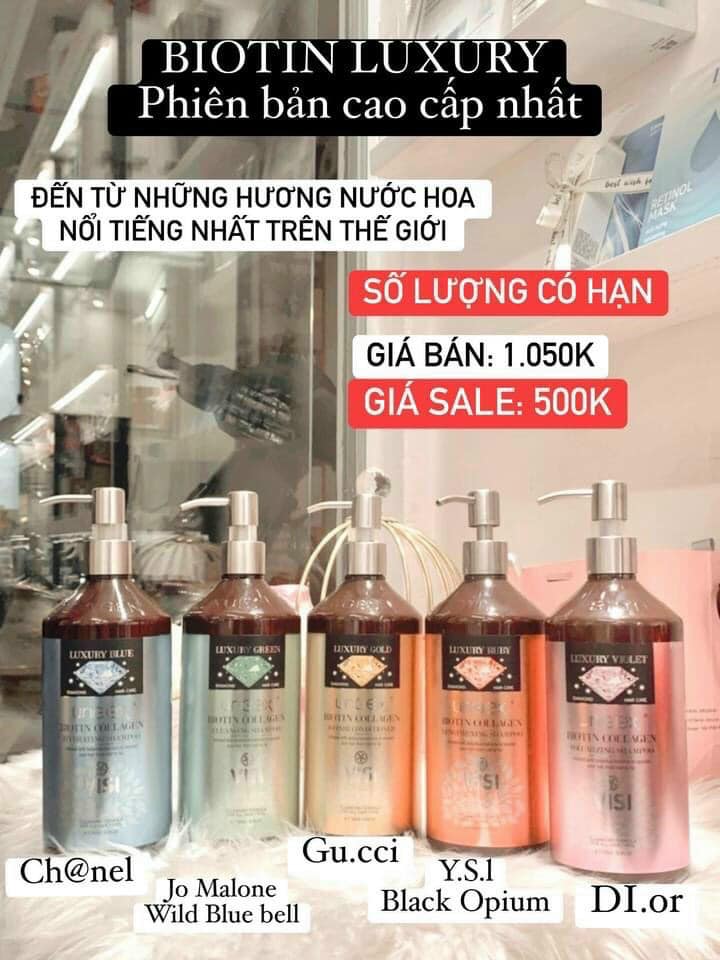 Dầu Gội Xả Biotin Collagen Luxury Gold - Ruby 500ml - 1000ml