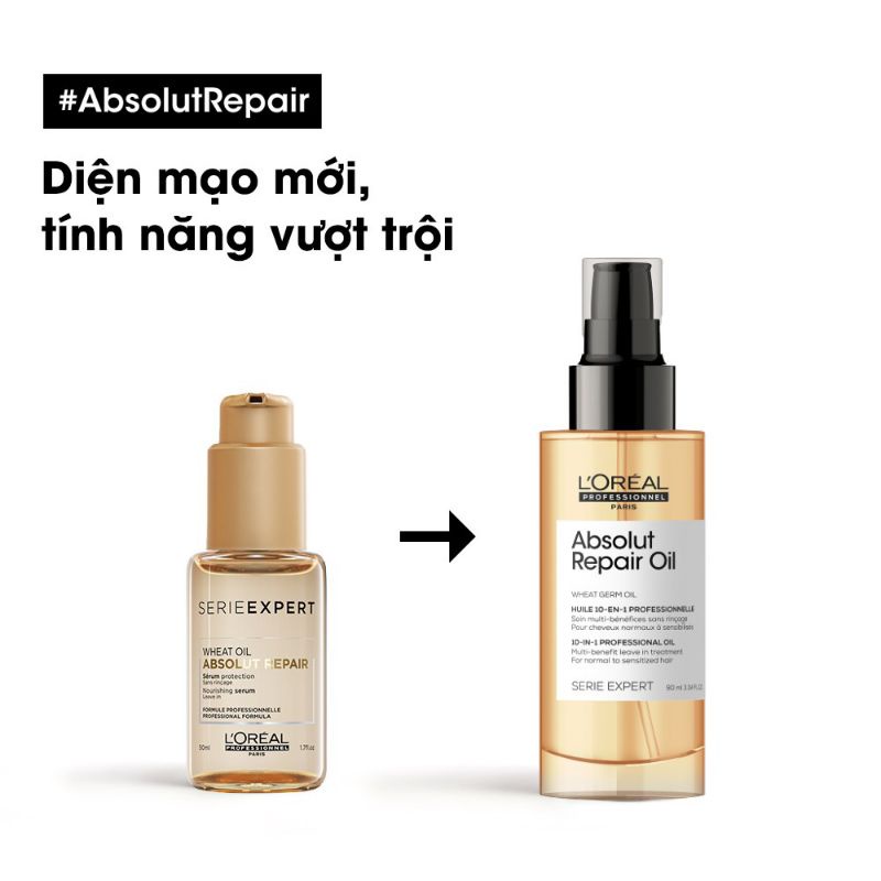 Tinh dầu dưỡng tóc L'oreal Absolut Repair Oil 10-In-1 30ml 90ml