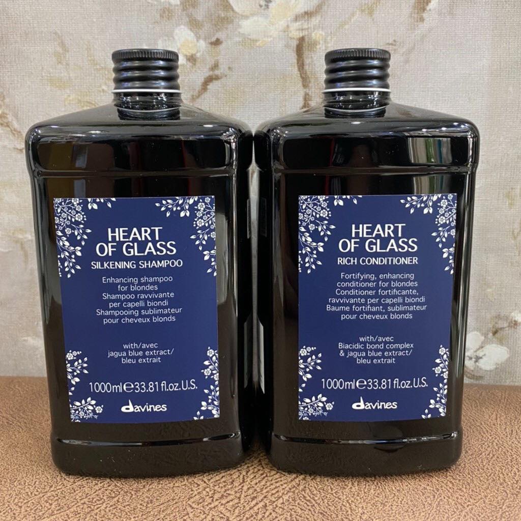 DẦU GỘI XẢ DAVINES HEART OF GLASS SILKENING LÀM SẠCH TÓC MÀU VÀNG SÁNG 250ML - 1000ml