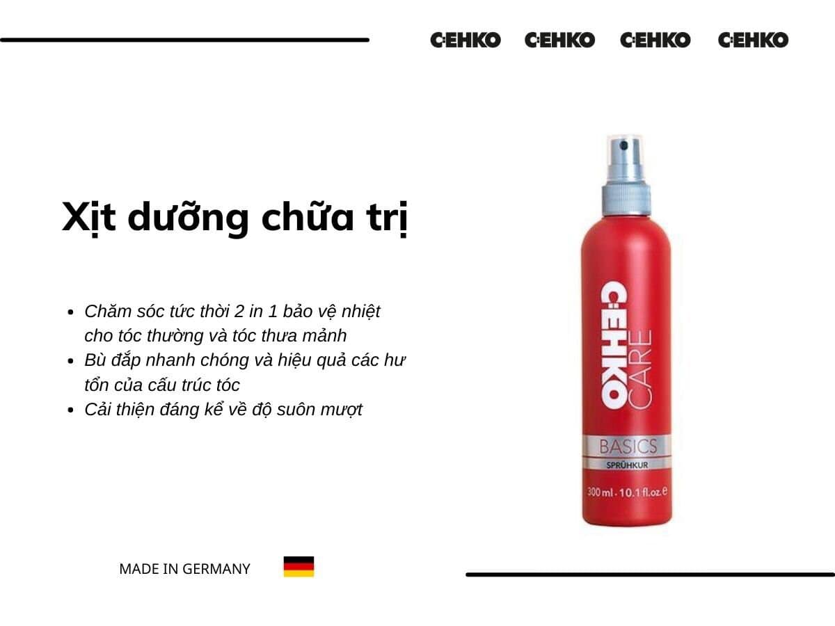 Xịt dưỡng 2 pha phục hồi tóc hư tổn CEHKO ( C:EHKO 2-Phase Care Spray) 200ml
