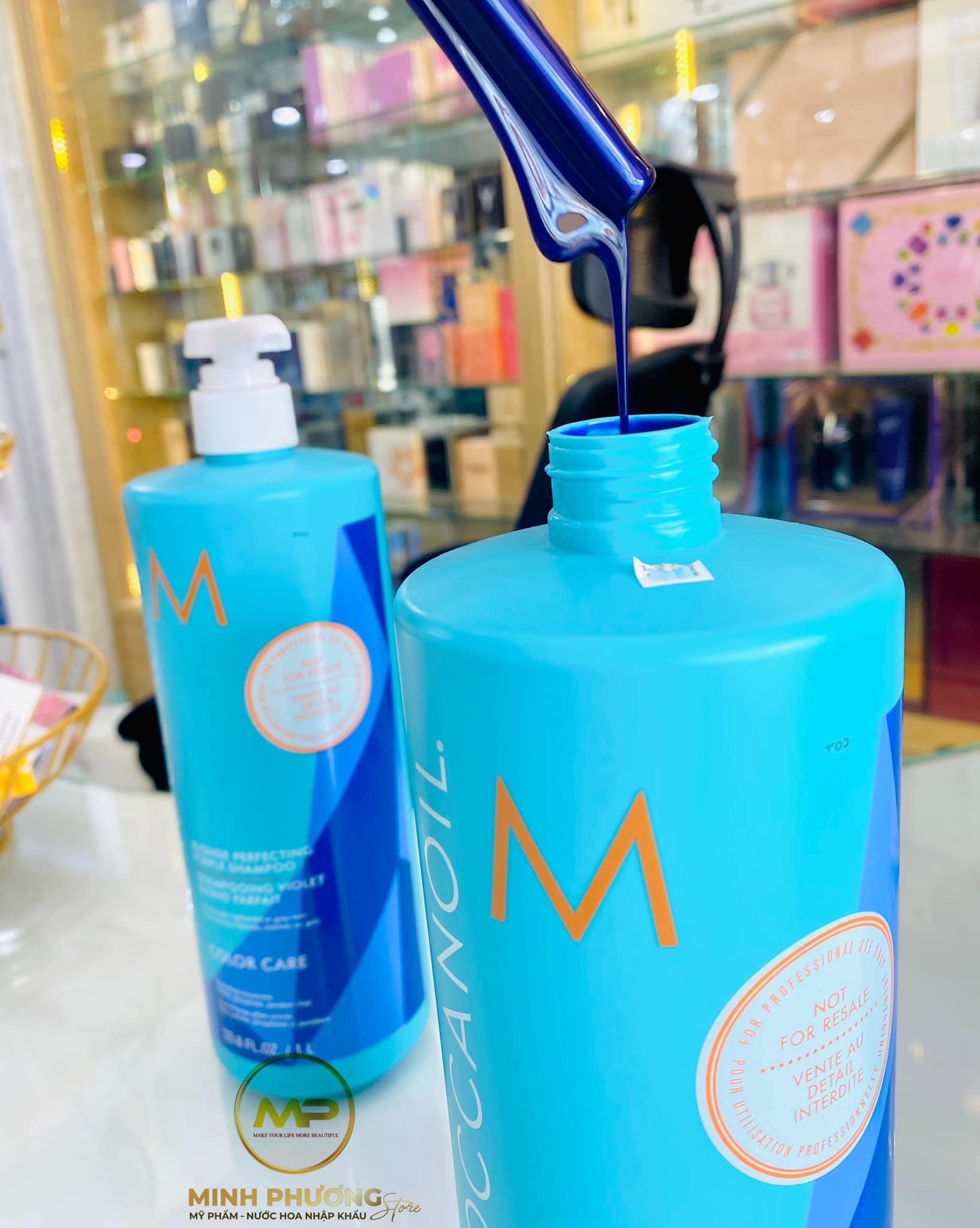Dầu Gội & Dầu Xả Moroccanoil Tím Khử Ánh Vàng (Moroccanoil Blonde Perfecting Purple Shampoo & Conditioner)