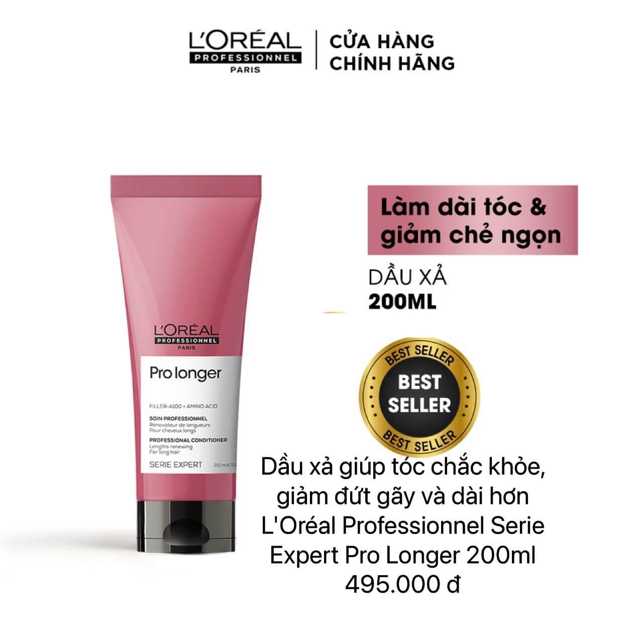 DẦU GỘI XẢ L'OREAL PRO-LONGER BIOTIN  1500ML-750ML- 500ML - 300ML - 200ML