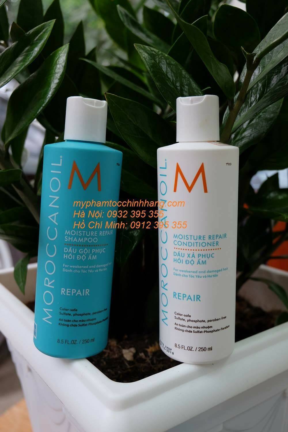 Dầu Gội & Dầu Xả Phục Hồi Moroccanoil Moisture Repair Shampoo & Conditioner