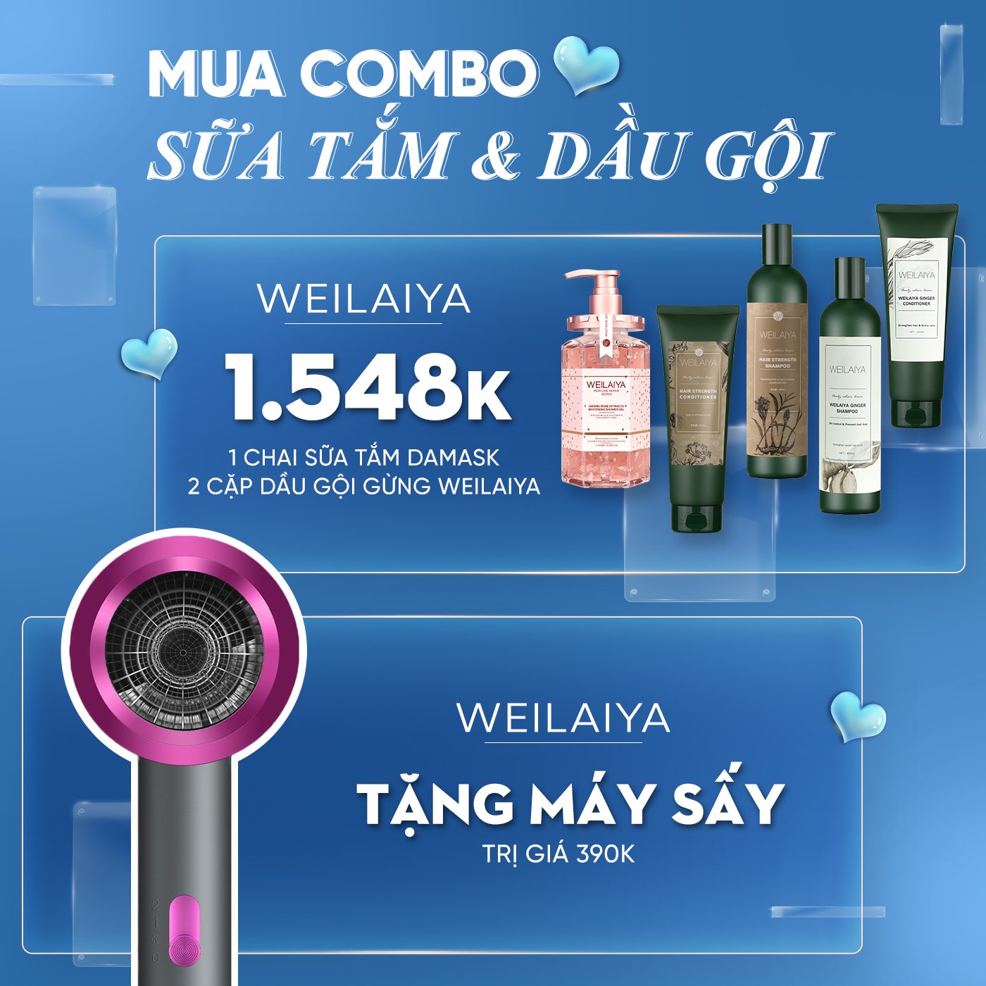 Máy sấy tóc Weilaiya 1800W