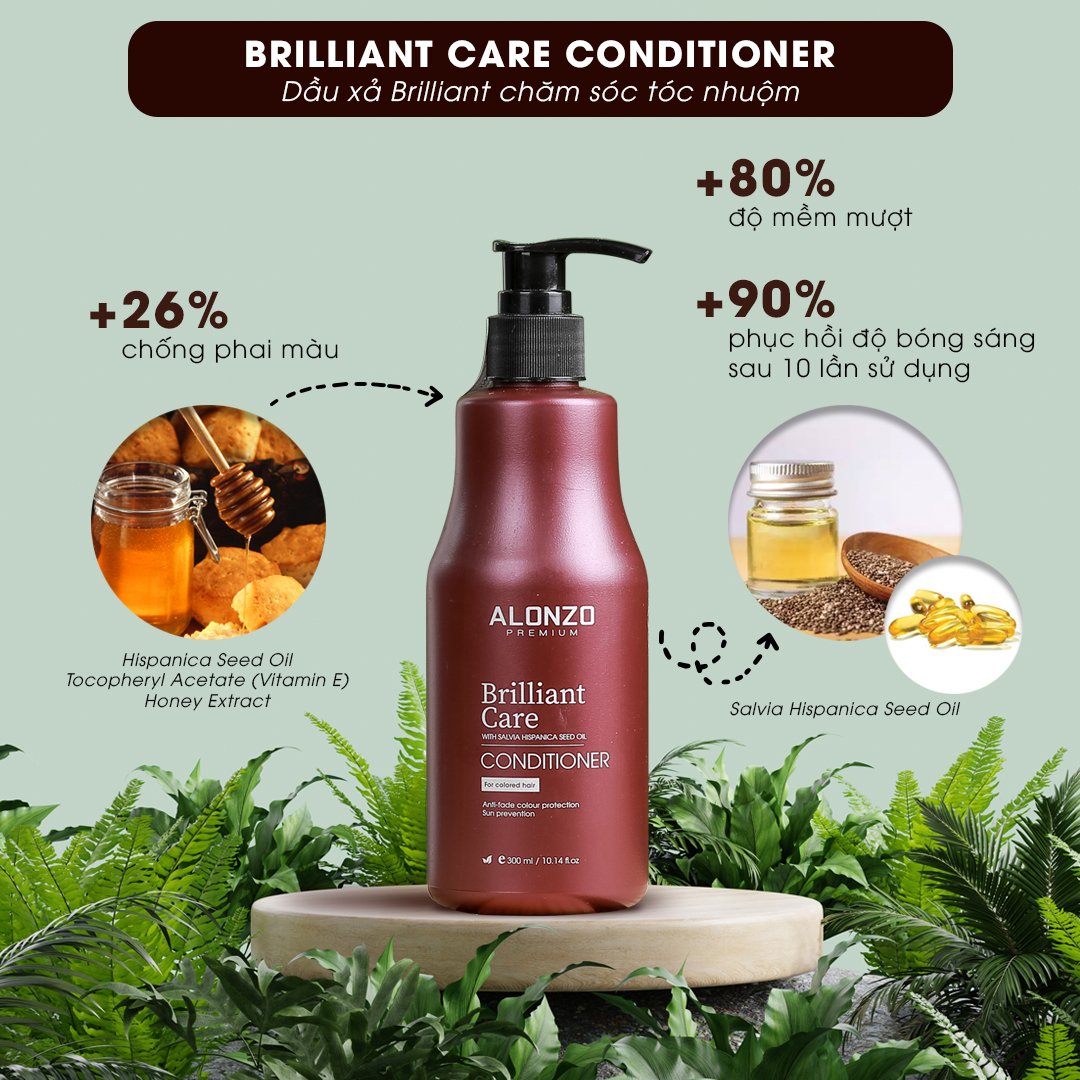 Dầu gội xả cho tóc nhuộm Alonzo Premium 300ml 1000ml