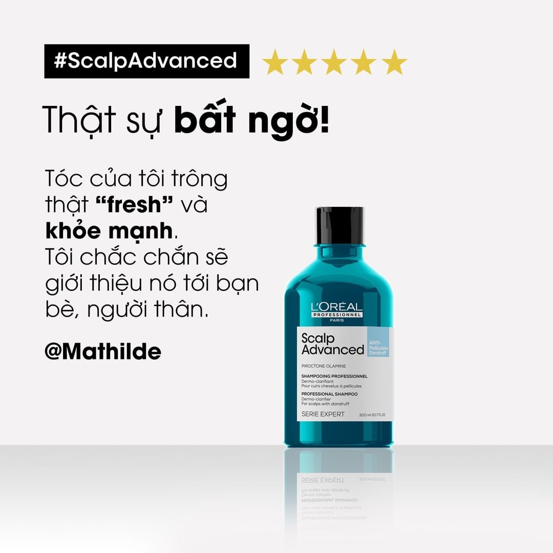 DẦU GỘI L'OREAL SCALP ADVANCED TRỊ GẦU ANTI DANDRUFF, CÂN BẰNG DẦU ANTI OILINESS, LÀM DỊU DA ĐẦU NHẠY CẢM DISCOMFORT 300ML - 500ML