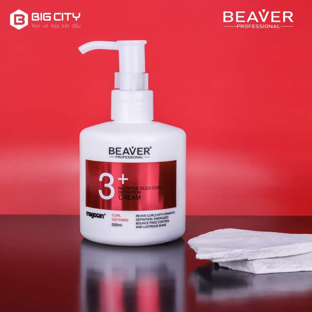 Sữa định hình sóng xoăn dưỡng tóc BEAVER Curl Enhancing Nutritional Styling Cream 200ml