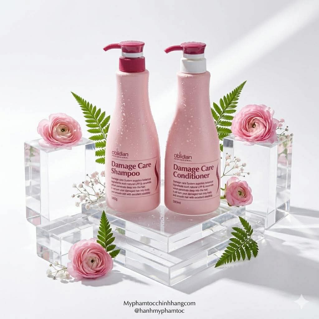 Dầu Gội & Dầu Xả Tái Tạo Tóc Hư Tổn Obsidian Damage Care Shampoo & Conditioner