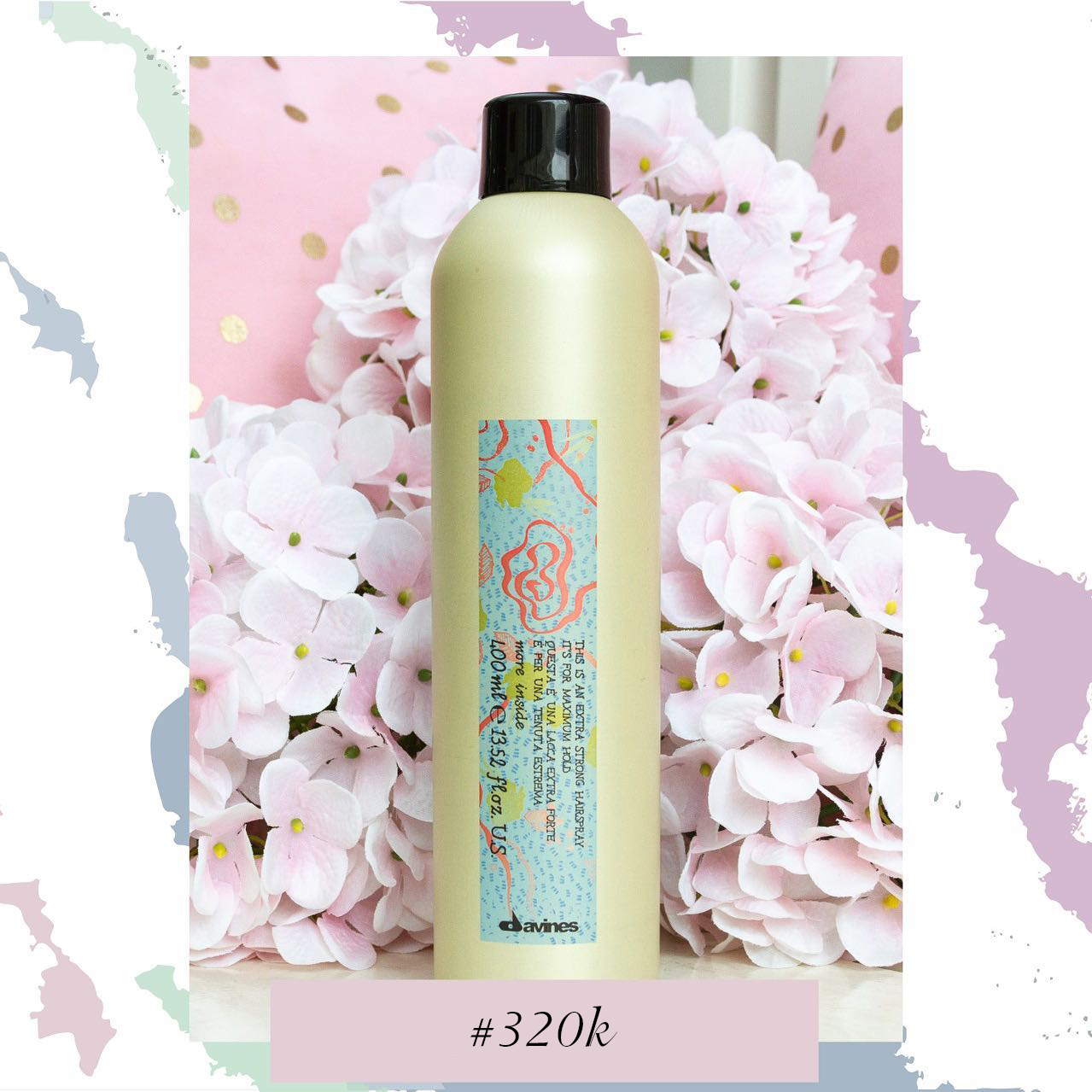 Gôm xịt siêu cứng giữ nếp lâu dài Davines Extra Strong Hairspray 400ml