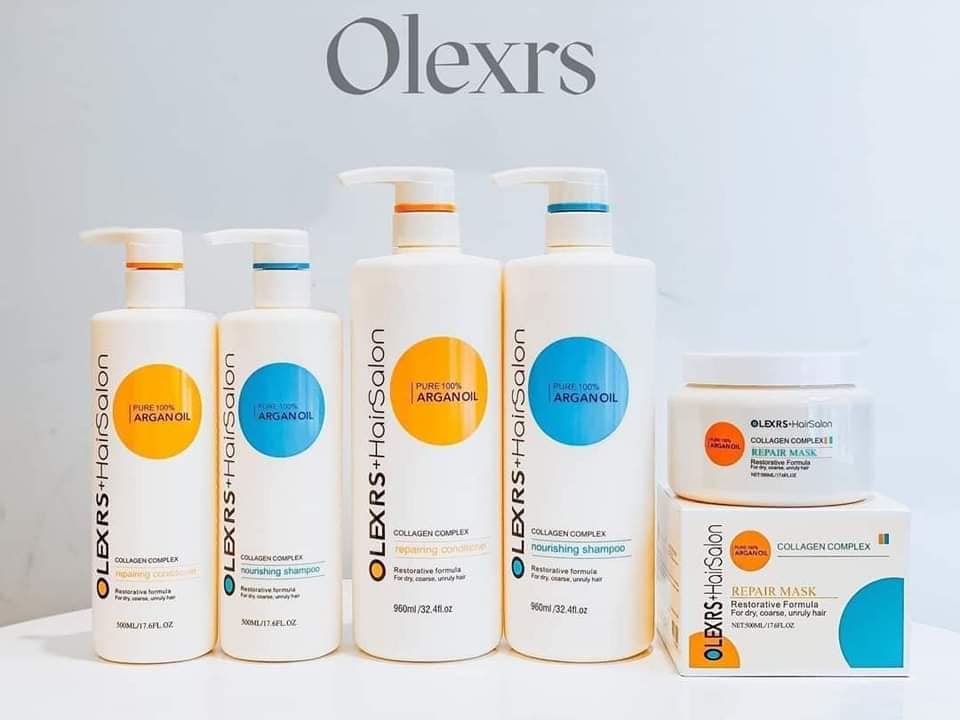 Cặp dầu gội xả Olexrs Argan Oil Collagen Hair Salon 500ml 960ml