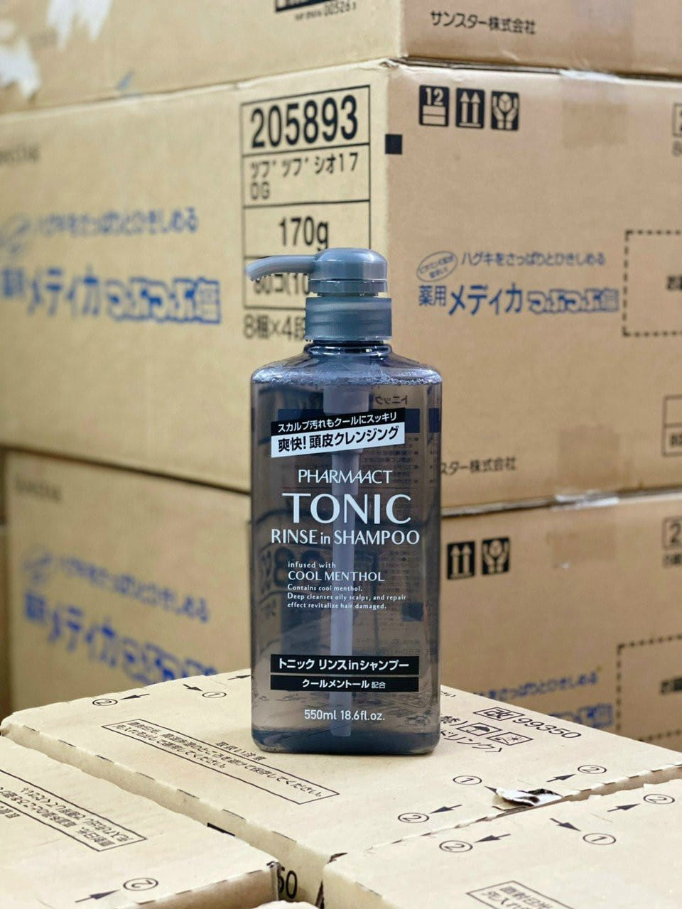 Dầu gội xả Tonic Rinse In Shampoo PHARMAACT Nhật Bản 600ml