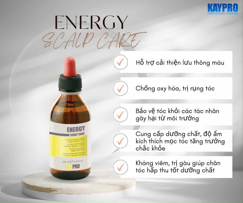 Dầu gội chống rụng KAYPRO Energy Scalpcare 350ML và tinh chất mọc tóc 125ml